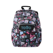 Plecaki - TOTTO MA04ECO021-2416N-6CZ, Plecak Unisex dzieci, Czarny, duży, Czarny (Black), L - miniaturka - grafika 1