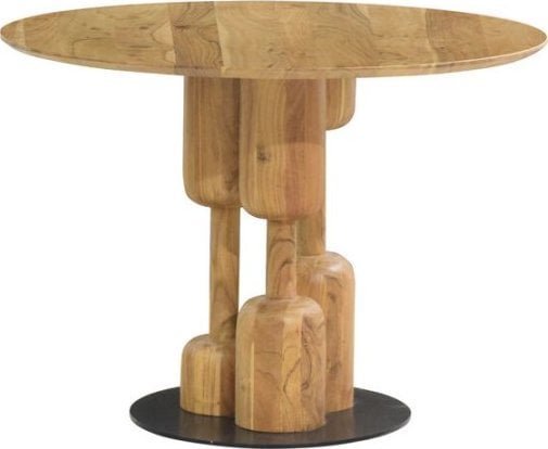 Home ESPRIT Stoły do Jadalni Home ESPRIT Metal Drewno akacjowe 106 x 106 x 76 cm