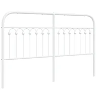 Inne meble do sypialni - vidaXL Metalowe wezgłowie, białe, 160 cm - miniaturka - grafika 1