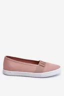 Moda i Uroda OUTLET - Damskie Wsuwane Tenisówki Big Star LL274202 Nude-39 - miniaturka - grafika 1