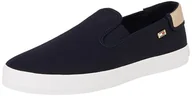 Koszulki i topy damskie - TOMMY HILFIGER Damskie tenisówki wsuwane VULC Canvas Low Top, niebieski (Space Blue), 38 EU, Niebieski kosmiczny niebieski, 39 EU - miniaturka - grafika 1