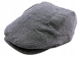 Kaszkiet męski True Religion czapka beret z daszkiem SZARA Ciepła 54-60cm - Czapki męskie - miniaturka - grafika 1