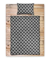 Pościel dla dzieci - Pościel dziecięca 100x135 Baby Maroko czarne z plecaczkiem - miniaturka - grafika 1