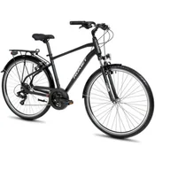 Rowery - Rower trekkingowy ROMET Wagant 1.0 M21 28 cali męski Czarny - miniaturka - grafika 1