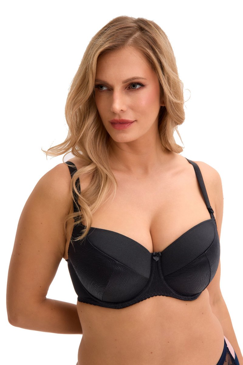 Biustonosz Full Cup Kate 281 usztywniany czarny 90D