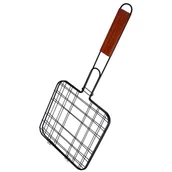 Ruszty - Ruszt do grillowania stalowy czarny nieprzywierający 20x47 cm - miniaturka - grafika 1