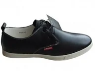 Trampki męskie - NOWOŚC ala trampki półbuty CZARNO BIAŁE 43 - miniaturka - grafika 1