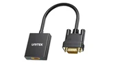 Kable - Unitek Adapter VGA na HDMI FullHD czarny 15cm - miniaturka - grafika 1