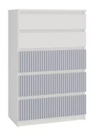 Komody dla dzieci - Komoda do pokoju dziecka, Malwa, 70x40x110 cm, biały, niebieski - miniaturka - grafika 1