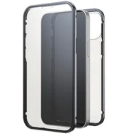 Etui i futerały do telefonów - Black Rock - Etui 360 stopni Glass Case pasuje do Apple iPhone 13 Mini I etui na telefon komórkowy, zamknięcie na magnes, przezroczyste, osłona (przezroczysta z czarną ramką) - miniaturka - grafika 1
