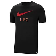Koszulki męskie - Nike Męski T-shirt Lfc B Nk Swoosh Club Tee Men's T-Shirt czarny L - miniaturka - grafika 1