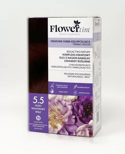 Flowertint, Trwała Farba Do Włosów, Seria Czerwienie, 5.5 Jasny Mahoniowy Brąz - Farby do włosów i szampony koloryzujące - miniaturka - grafika 1