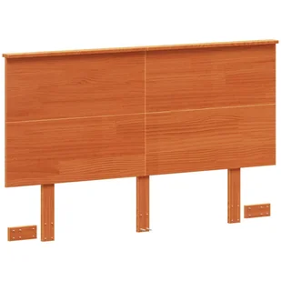 vidaXL Wezgłowie do łóżka, woskowy brąz, 135 cm, lite drewno sosnowe - Inne meble do sypialni - miniaturka - grafika 1