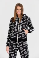 Bluzy damskie - JUST CAVALLI Czarna bluza Logo Tigre - Just Cavalli - miniaturka - grafika 1