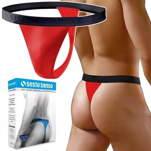 STRINGI MĘSKIE Sesto Senso STM01 Wygodne Odkrywające Majtki Czerwone - L - Majtki męskie STRINGI MĘSKIE Sesto Senso STM01 Wygodne Odkrywające Majtki Czerwone - L - Majtki męskie - miniaturka - grafika 1