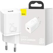 Ładowarki do telefonów - Baseus Super Si 1C szybka ładowarka USB Typ C 25W Power Delivery Quick Charge biały (CCSP020102) CCSP020102 - miniaturka - grafika 1