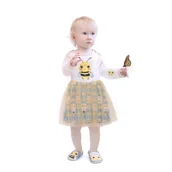 Sukienki i spódniczki dla dziewczynek - Sukienka - pszczółka z miodem i żądło z tyłu - miniaturka - grafika 1