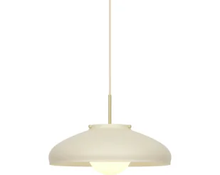 Elegancka beżowa lampa wisząca Latif z pięknym szklanym kloszem - Oprawy, klosze i abażury - miniaturka - grafika 1
