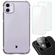 Etui i futerały do telefonów - Bizon Etui + 2x szkło + obiektyw Case Clear iPhone 11 przezroczyste BCCIP11CL - miniaturka - grafika 1