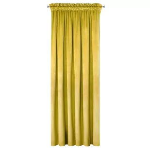 Eurofirany Zasłona welwetowa Rosa na taśmie 140x270 Musztardowa ex-z-rosa-muszt-140x270-t - Zasłony - miniaturka - grafika 1