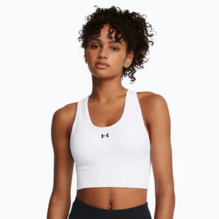 Biustonosz treningowy Under Armour Vanish Seamless Mid Branded white/black WYSYŁKA W 24H 30 DNI NA ZWROT - Bielizna sportowa damska - miniaturka - grafika 1