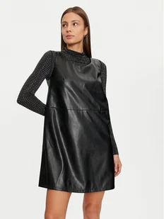 Vila Sukienka z imitacji skóry Dede 14099817 Czarny Slim Fit - Sukienki - miniaturka - grafika 1