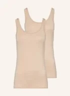 Koszulki i topy damskie - Schiesser Topy Modal Essentials, 2 Szt. beige - SCHIESSER - miniaturka - grafika 1