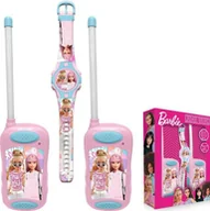 Zabawki interaktywne dla dzieci - Barbie Zestaw Walkie Talkie z zegarkiem cyfrowym BB00020 różowy - miniaturka - grafika 1