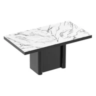 Stoły - Stół rozkładany FORUM Marble White HG + Czarny HG - miniaturka - grafika 1