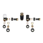 Akcesoria grzewcze - Invena PROV zawór termostatyczny osiowy kolor czarno-złoty CD-25-Z15 - miniaturka - grafika 1