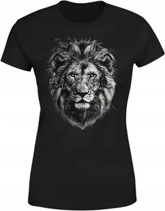 Koszulka damska z Lwem artystyczny lew symbol siły i odwagi T-shirt damski - Koszulki i topy damskie - miniaturka - grafika 1