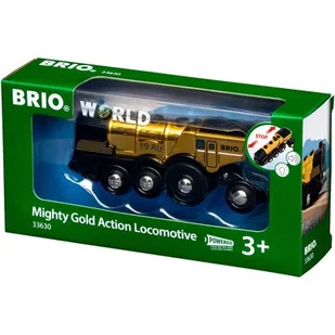 Brio World Złota Lokomotywa Mighty Gold - Pociągi dla dzieci - miniaturka - grafika 1