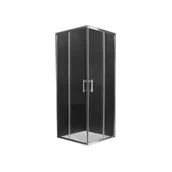 Kabiny prysznicowe - Mexen Rio kabina prysznicowa kwadratowa 80x80 cm, transparent, chrom - 860-080-080-01-00 - miniaturka - grafika 1