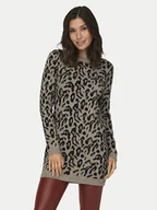 Sukienki - ONLY Sukienka dzianinowa Jenni 15321988 Beżowy Regular Fit - miniaturka - grafika 1