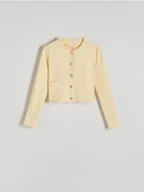 Marynarki i żakiety damskie - Reserved - Żakiet z wiskozą - jasnożółty - miniaturka - grafika 1