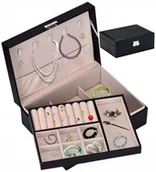 Pudełka i szkatułki - Duży Organizer na Biżuterię kuferek Szkatułka - miniaturka - grafika 1