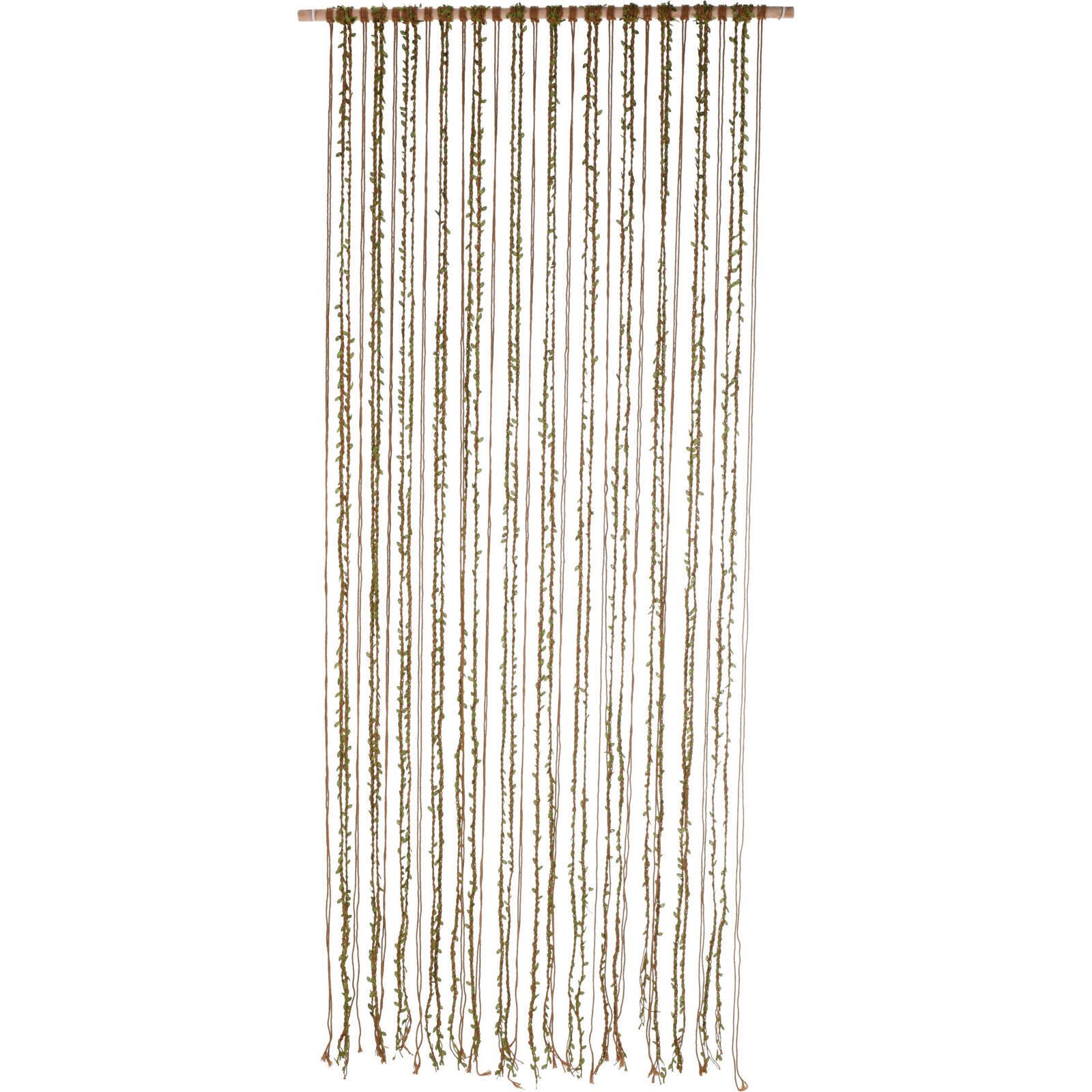 Zasłona na drzwi MACRAME, listki, 90 x 200 cm