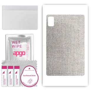 folia naklejka skórka strukturalna na TYŁ do Ulefone Tab A8 - Tkanina Denim Szary - apgo SKINS - Akcesoria do tabletów i e-booków - miniaturka - grafika 1