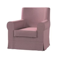 Pokrowce na meble - Pokrowiec na fotel Ektorp, DEKORIA, Jennylund, różowy z czarną nitką, 78x85x84 cm - miniaturka - grafika 1