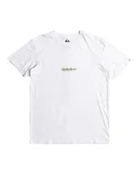 Koszulki męskie - Quiksilver Koszulka z krótkim rękawem męska QS Simple Lettring SS S biała - miniaturka - grafika 1
