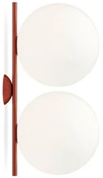 Flos - IC C/W2 Double Lampa Sufitowa/Ścienna Burgundowa Flos - Lampy sufitowe - miniaturka - grafika 1