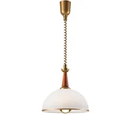 Lampy sufitowe - Lampa wisząca z reg. wysokości CHIARA 1xE27/60W/230V ciemnobrązowy/buk - miniaturka - grafika 1