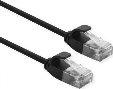 Roline Patchcord ROLINE UTP data center kat. 6A klasa EA, LSOH, Slim, czarny, 5 m