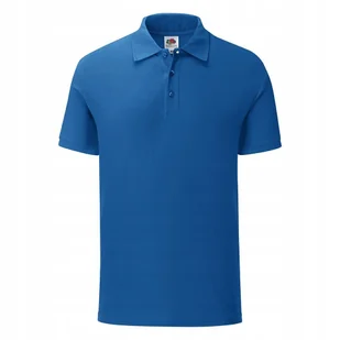 T-shirt Polo Koszulka 100% BAWEŁNA Iconic 630440 FruitLoom NIEBIESKI XXL - Koszulki męskie - miniaturka - grafika 1