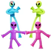 Zabawki sensoryczne - ROZCIĄGAJĄCE SENSORYCZNA ANTYSTRESOWA PRZYSSAWKA RURKI TUBY POP LED xxl - miniaturka - grafika 1