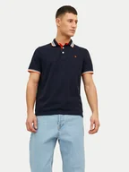 Koszulki męskie - Jack&Jones Polo Paulos 12136668 Granatowy Slim Fit - miniaturka - grafika 1