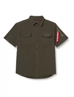 Koszulki męskie - ALPHA INDUSTRIES Basic Shirt Slim S Koszulka męska, 136-greyblack, S - miniaturka - grafika 1