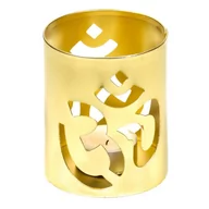 Świeczniki - Świecznik złoty OHM - miniaturka - grafika 1