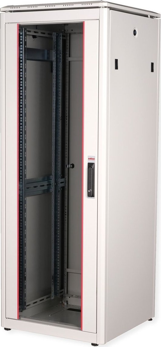 Szafa Roline ROLINE Netzwerkschrank Pro 48,26cm 19Zoll 32 HE 600x600 BxT Glastor grau