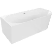 Wanny - Mexen Mia wanna wolnostojąca narożna lewa 140 x 75 cm, biała, przelew chrom - 52691407500L-01 - miniaturka - grafika 1